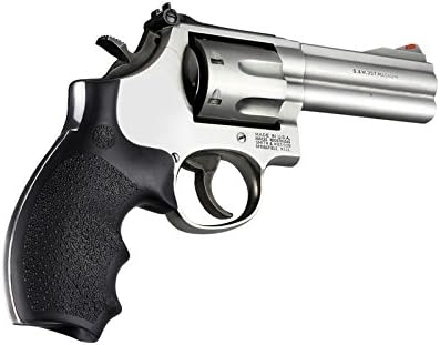 Hogue, Bantam Style Rubber Grip for S&W K or L Frame Revolvers, Round Butt, Black - 62000
