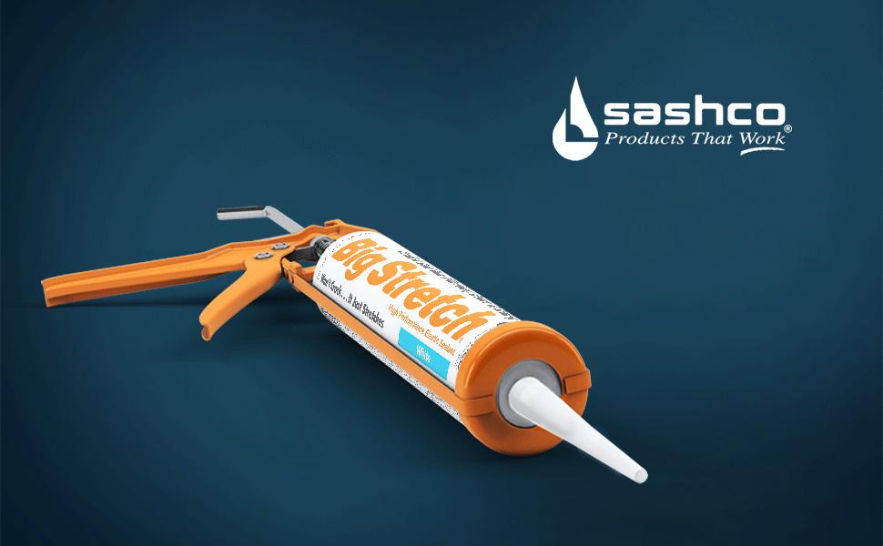 Sashco, - 10018 Big Stretch Acrylic Latex High Performance Caulking Sealant, 10.5 oz Cartridge, Woodtone