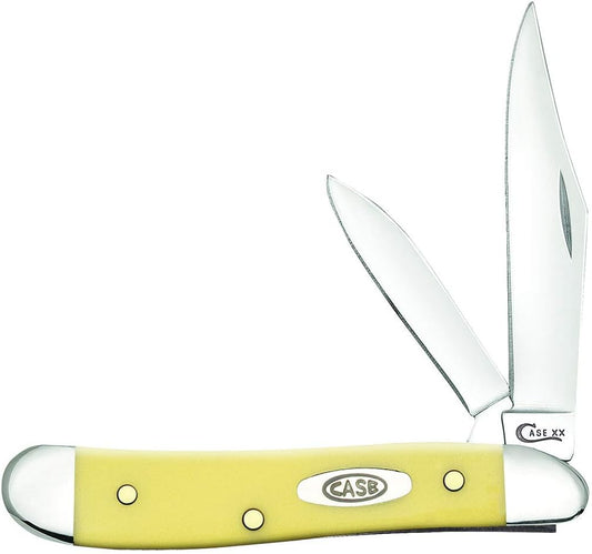Case, WR XX Pocket Knife Yellow Synthetic Peanut Cv Item #030 - (3220 Cv) - Length Closed: 2 7/8 Inches