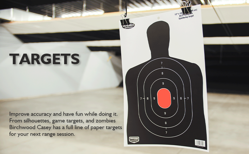 Birchwood Casey, Bull's-Eye Reactive Targets - Highly Visible Instant Feedback Self-Adhesive Shooting Targets