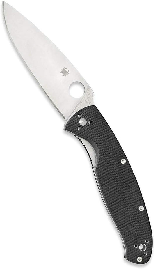 Spyderco, Resilience Folding Pocket Knife with 4.20" 8Cr13MoV Stainless Blade and G-10 Handle - PlainEdge - C142GP
