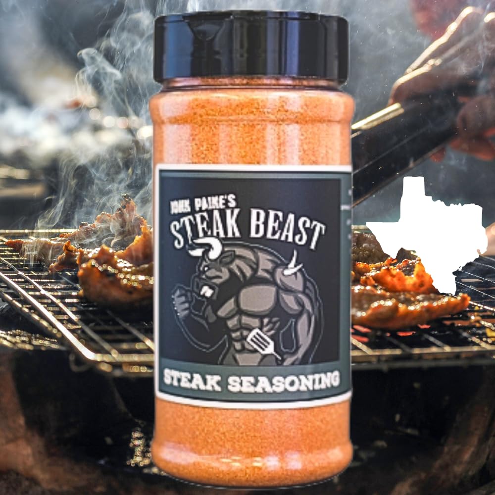 Steak Beast, Seasoning is a tasty Meat Seasoning perfect for Grilling, Frying, Smoking, and Dry Rub. It is 12oz. (Steak Seasoning)