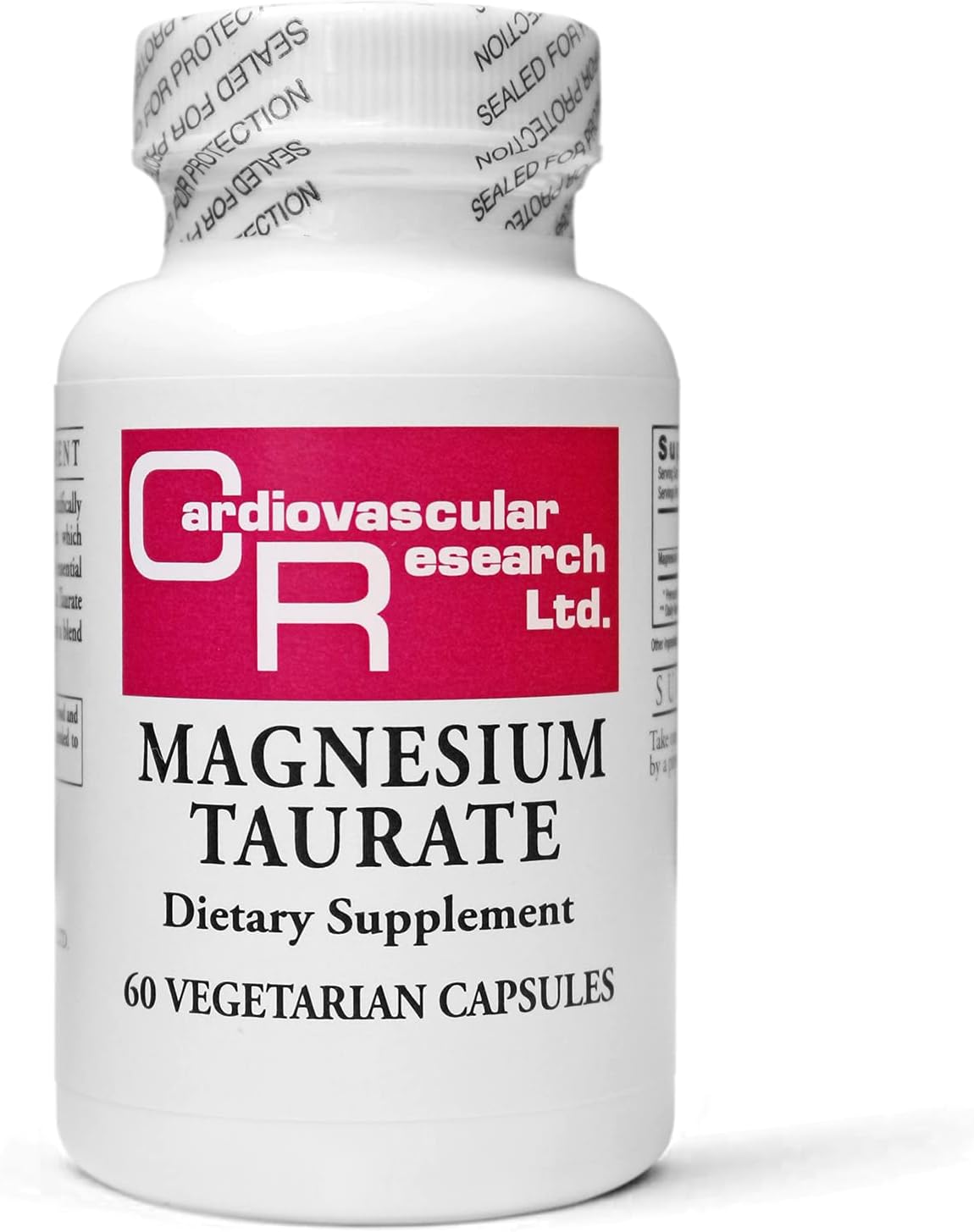 Cardiovascular Research, Magnestium Taurate 125 mg, 60 Capsules, Creamy White