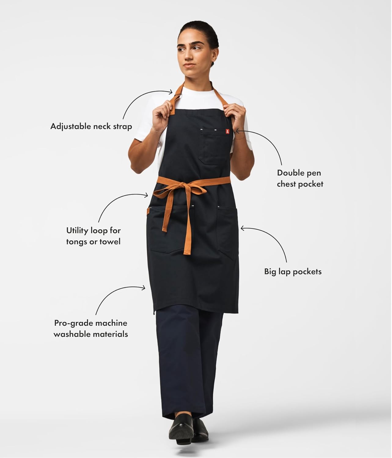Hedley & Bennett, Professional Chef Apron with Pockets & Adjustable Bib - For Cooking & Grilling, 12oz 100% Cotton Canvas, Midnight Blue