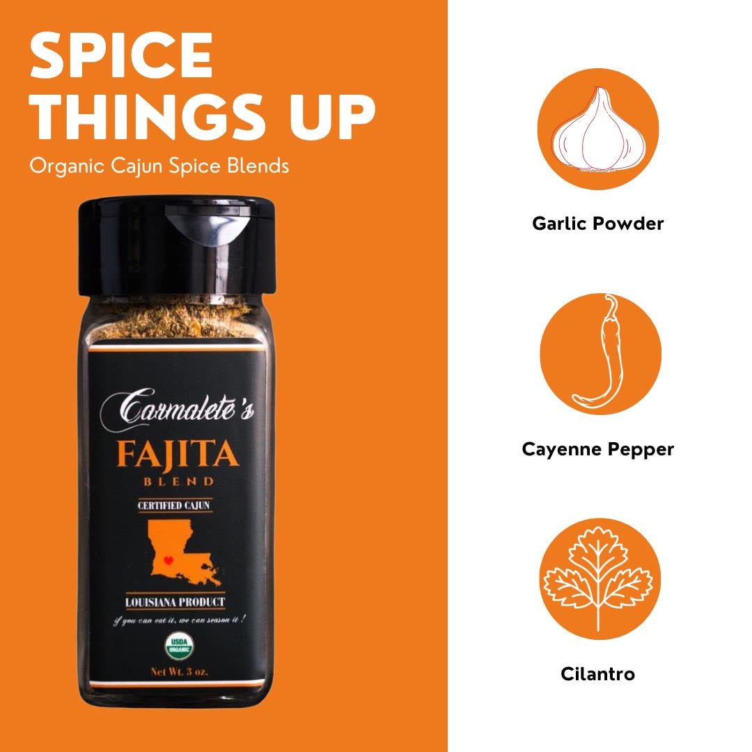 Carmalete's, Organic Seasoning Blend, 3 oz (3 oz., Fajita)
