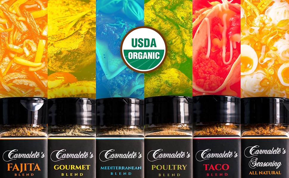 Carmalete's, Organic Seasoning Blend, 3 oz (3 oz., Fajita)