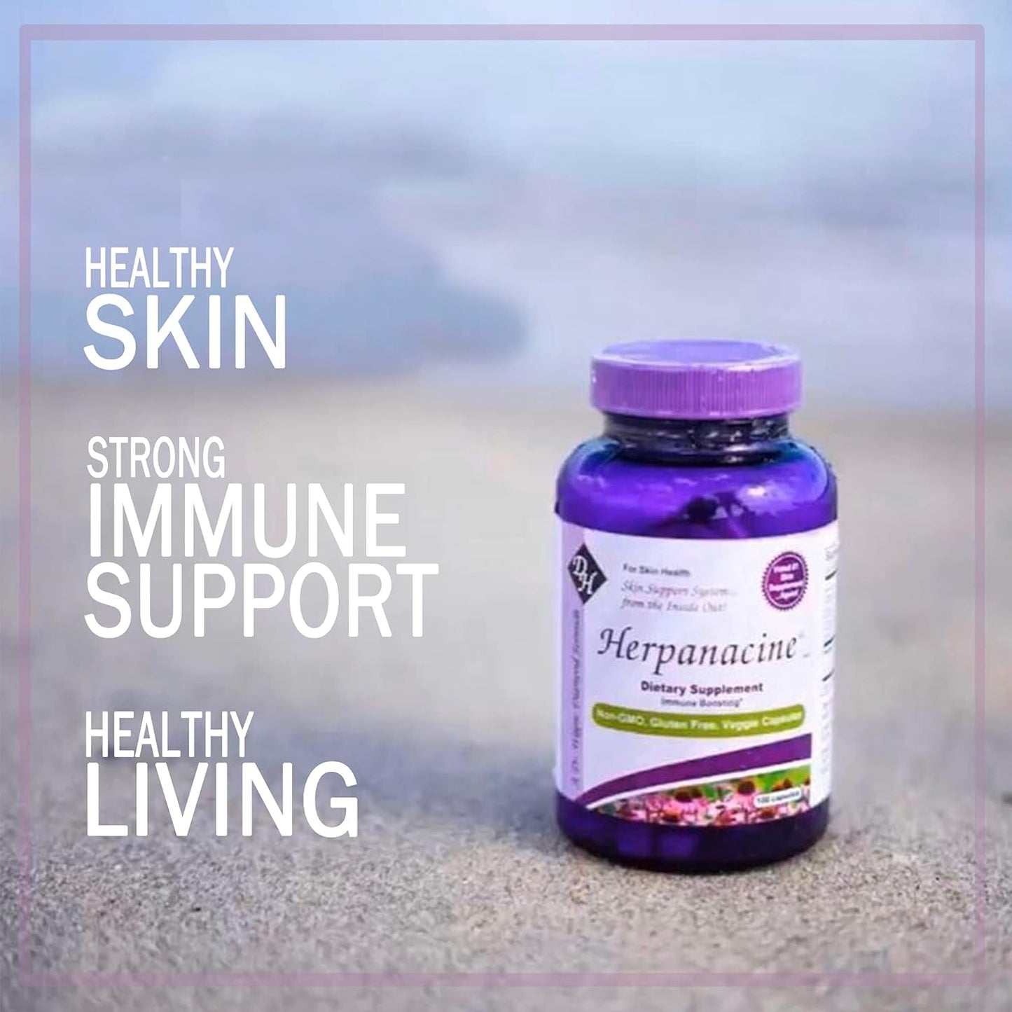 Diamond Herpanacine, Natural Skin Care and Immune Support - Vitamins to Help Clear Skin - Complete Skin and Immune System Support from the Inside Out - Made with Natural Ingredients - (100 Count)