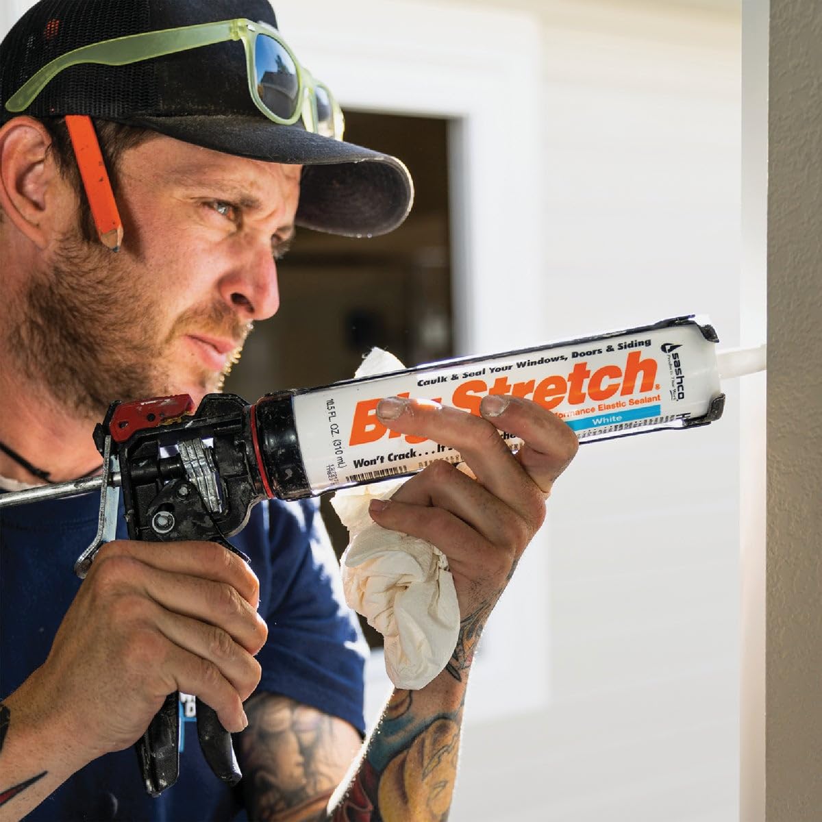 Sashco, - 10018 Big Stretch Acrylic Latex High Performance Caulking Sealant, 10.5 oz Cartridge, Woodtone