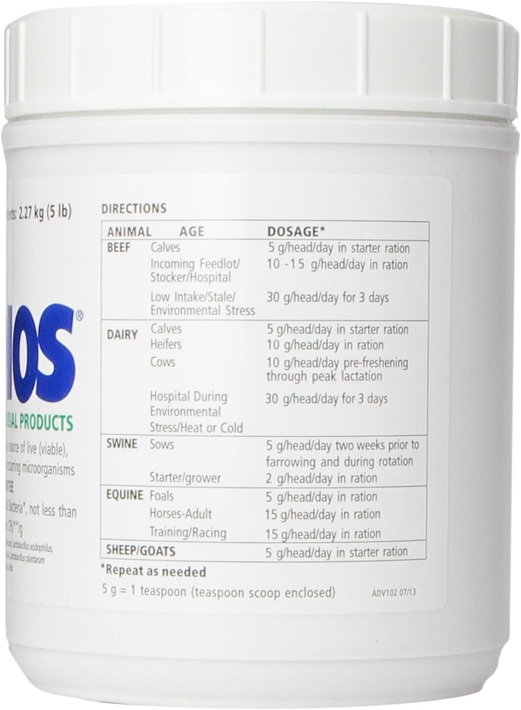 VETS PLUS, Probios Feed Granule for Horses, 5-Pound
