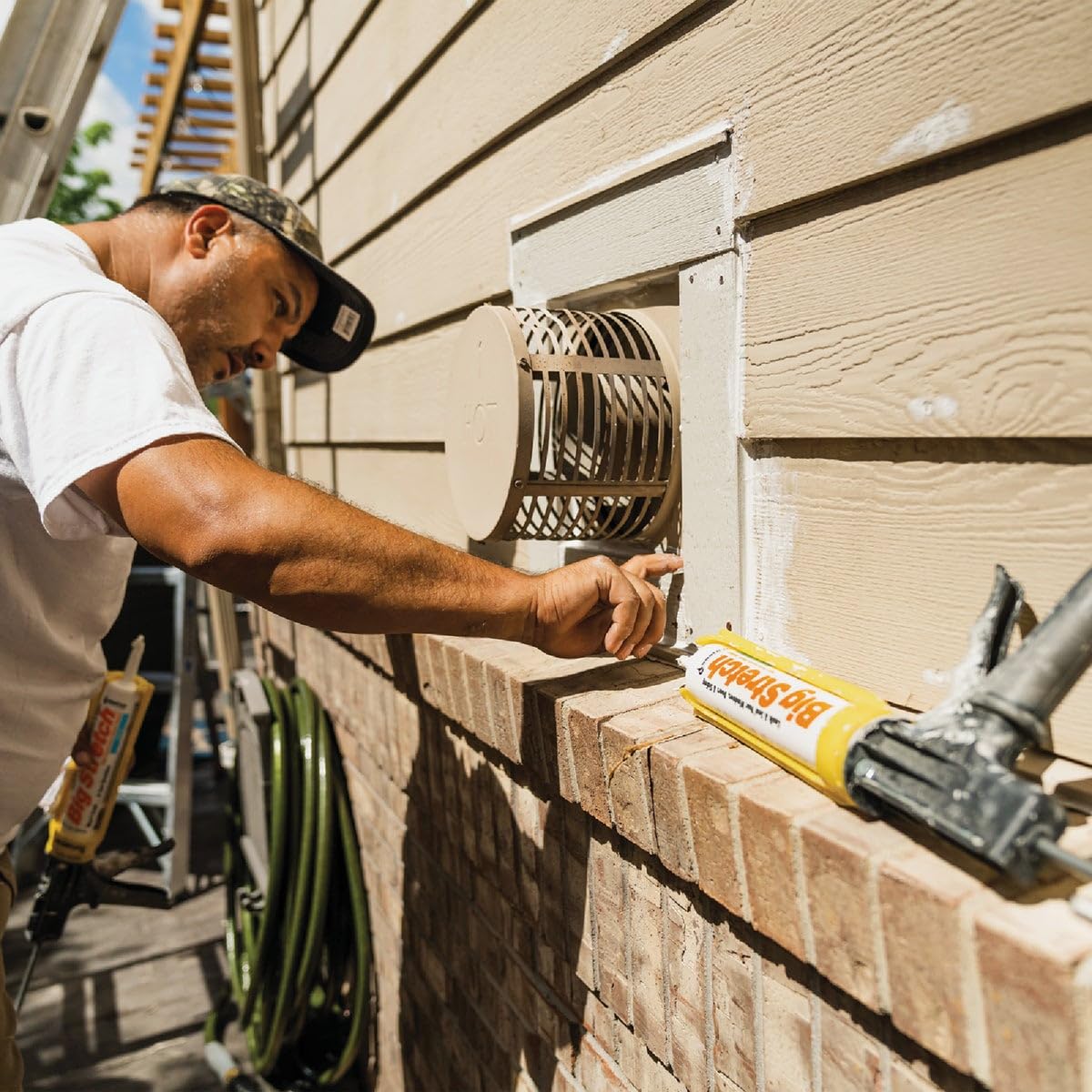 Sashco, - 10018 Big Stretch Acrylic Latex High Performance Caulking Sealant, 10.5 oz Cartridge, Woodtone