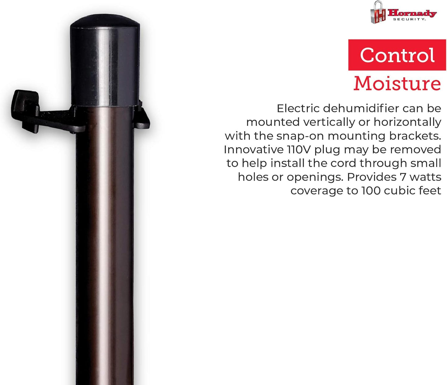 Hornady, 95903 Electronic Gun Safe Dehumidifier Rod (12"),Black