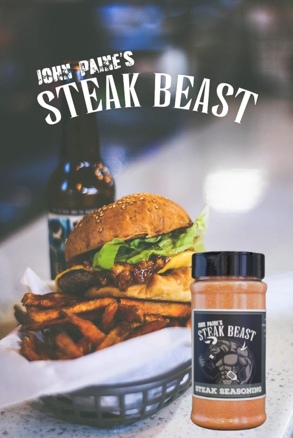 Steak Beast, Seasoning is a tasty Meat Seasoning perfect for Grilling, Frying, Smoking, and Dry Rub. It is 12oz. (Steak Seasoning)