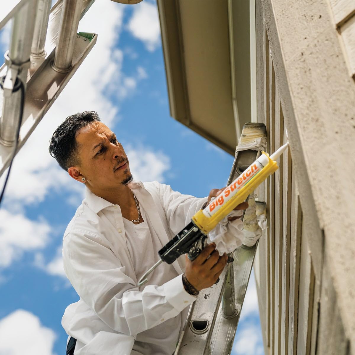 Sashco, - 10018 Big Stretch Acrylic Latex High Performance Caulking Sealant, 10.5 oz Cartridge, Woodtone