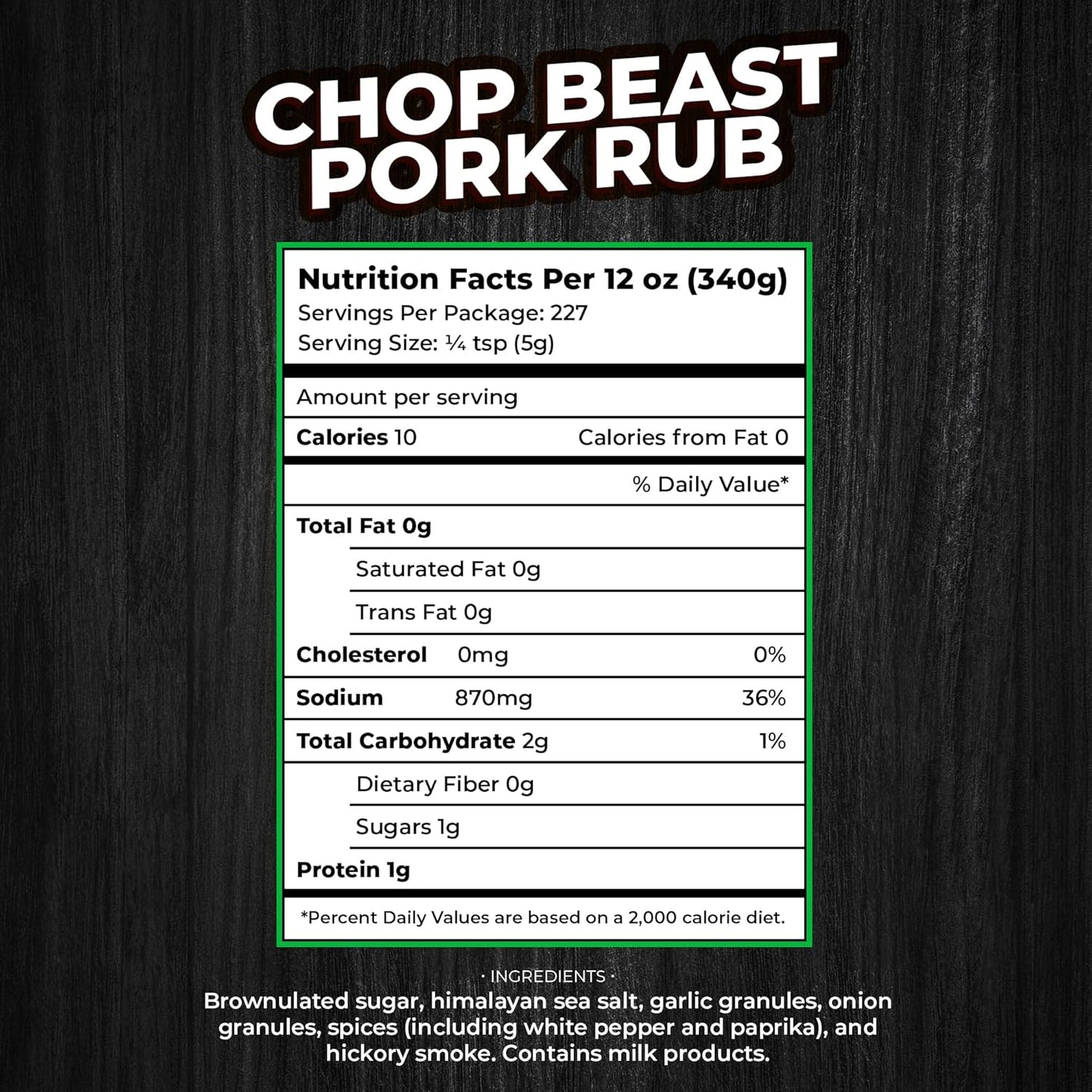 Steak Beast, Chop Beast Pork Rub - 12 Oz - Award Winning - Texan Made, Texan Owned - MSG Free & BPA Free