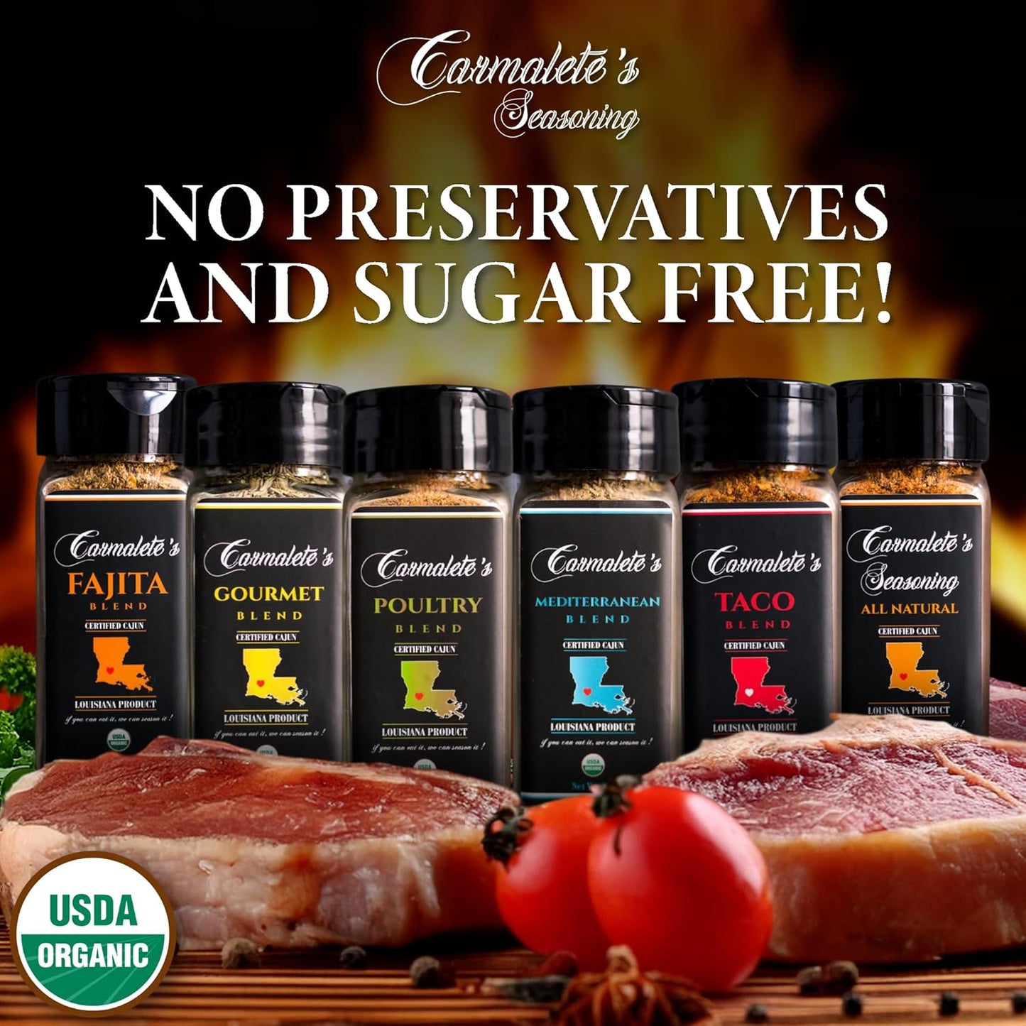 Carmalete's, Organic Seasoning Blend, 3 oz (6 oz., Mediterranean)