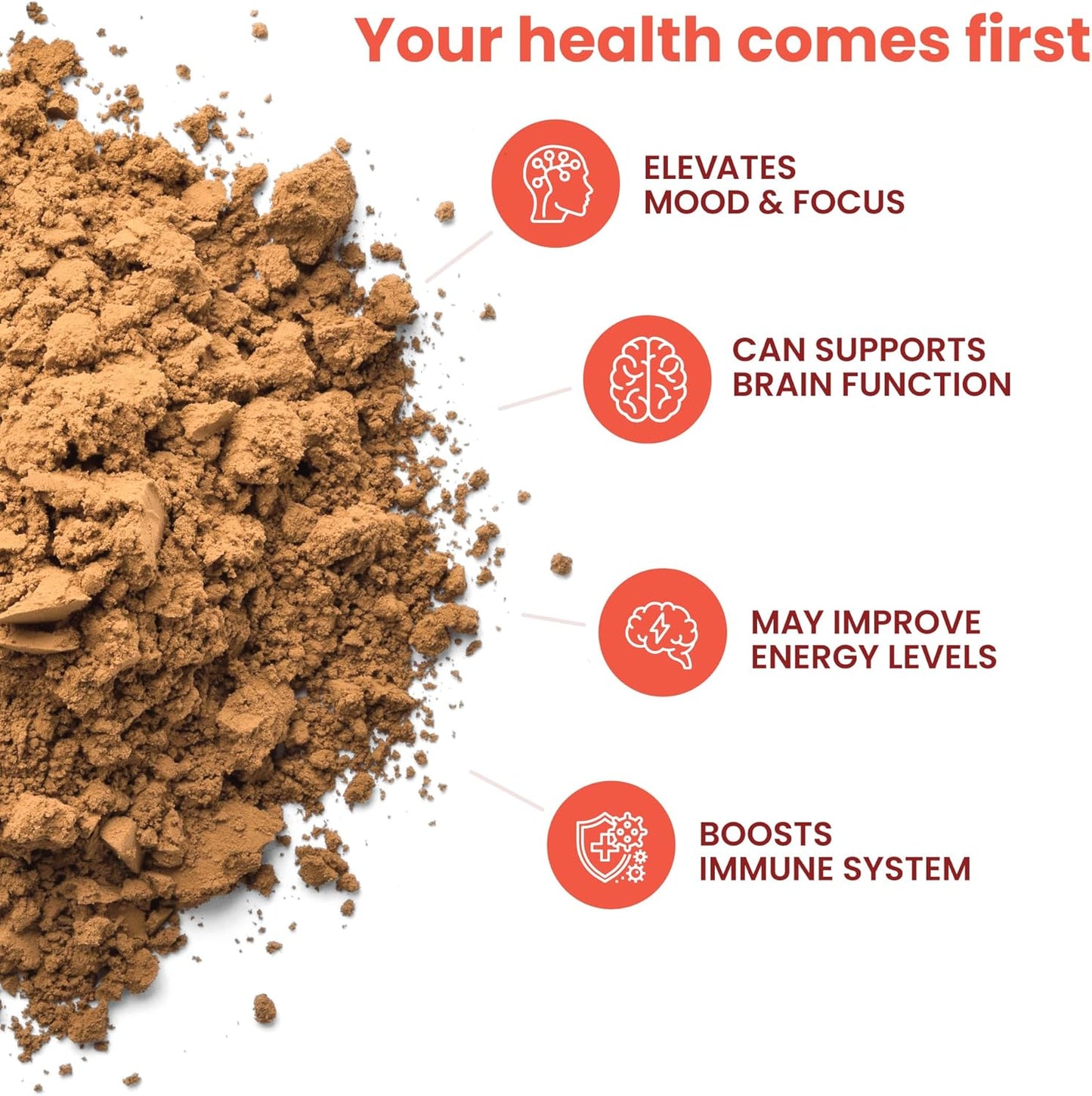 Dr. Botanical Health, Organic Mushroom Powder Blend - 4-in-1 Reishi, Lion’s Mane, Cordyceps and Chaga Mushroom Supplement Extract Complex, Mushroom Blend Powder for Immune Boost & Brain Support, Add to Coffee, Tea or Water