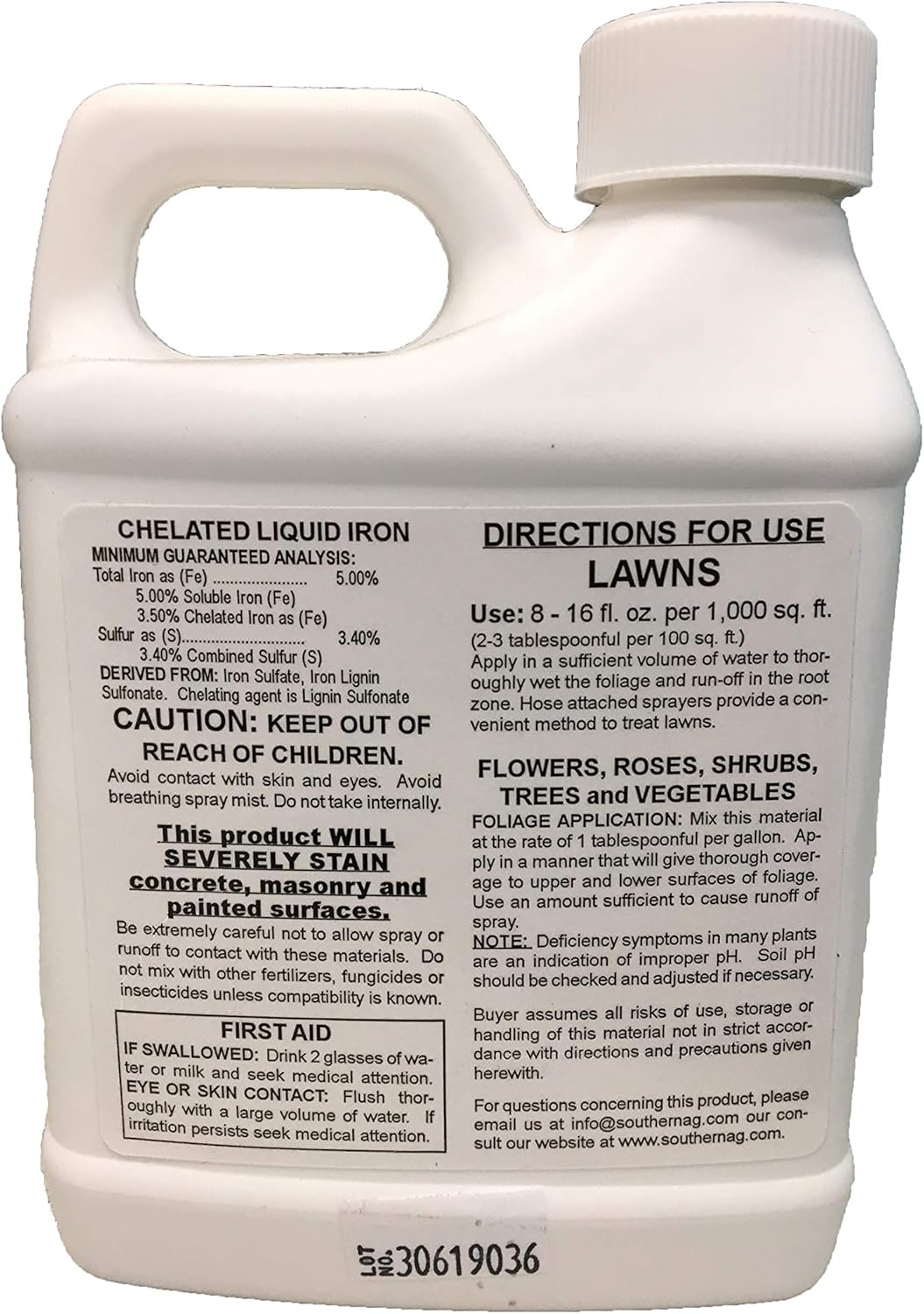 Southern Ag, Chelated Liquid Iron, 16 OZ Size: 16 OZ