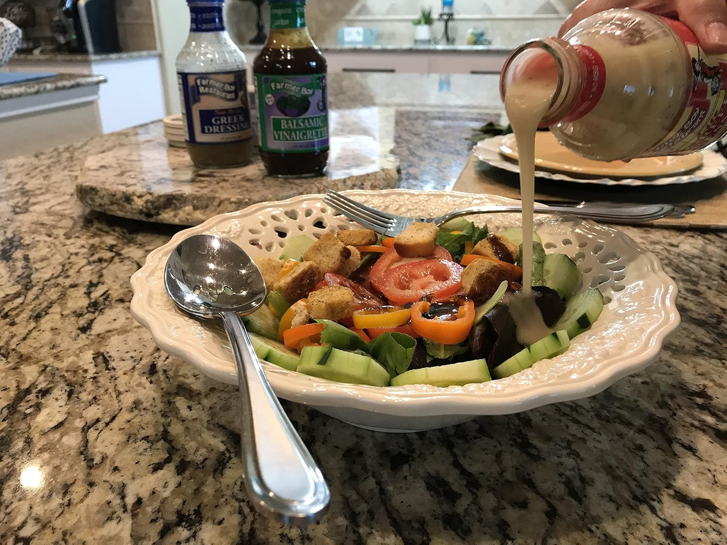 Farmer Boy, Greek Lite Salad Dressing 16 oz With Exclusive Recipe eBook