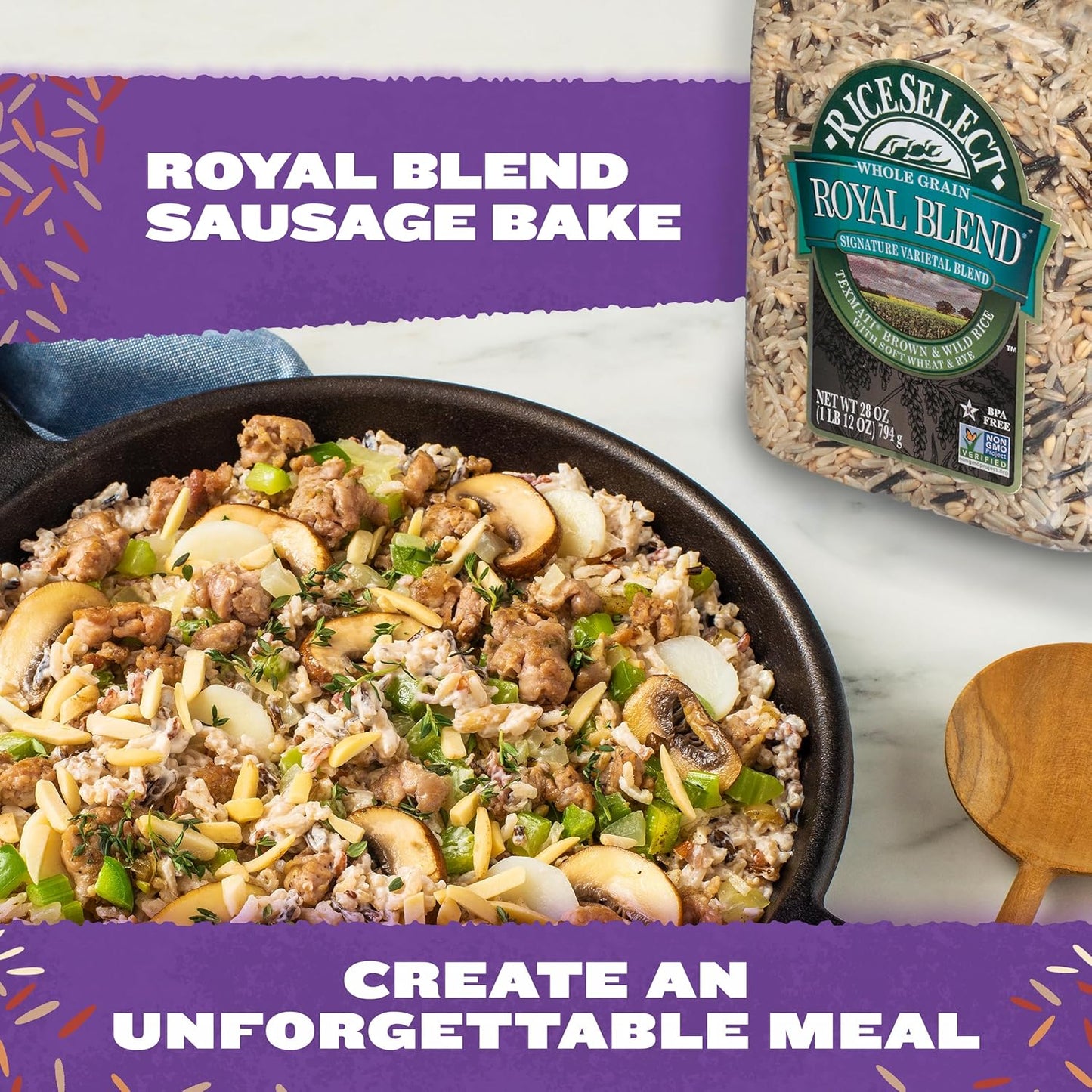 RiceSelect, Texmati Brown & Wild Rice Royal Blend, 28 Ounce (Pack of 1)