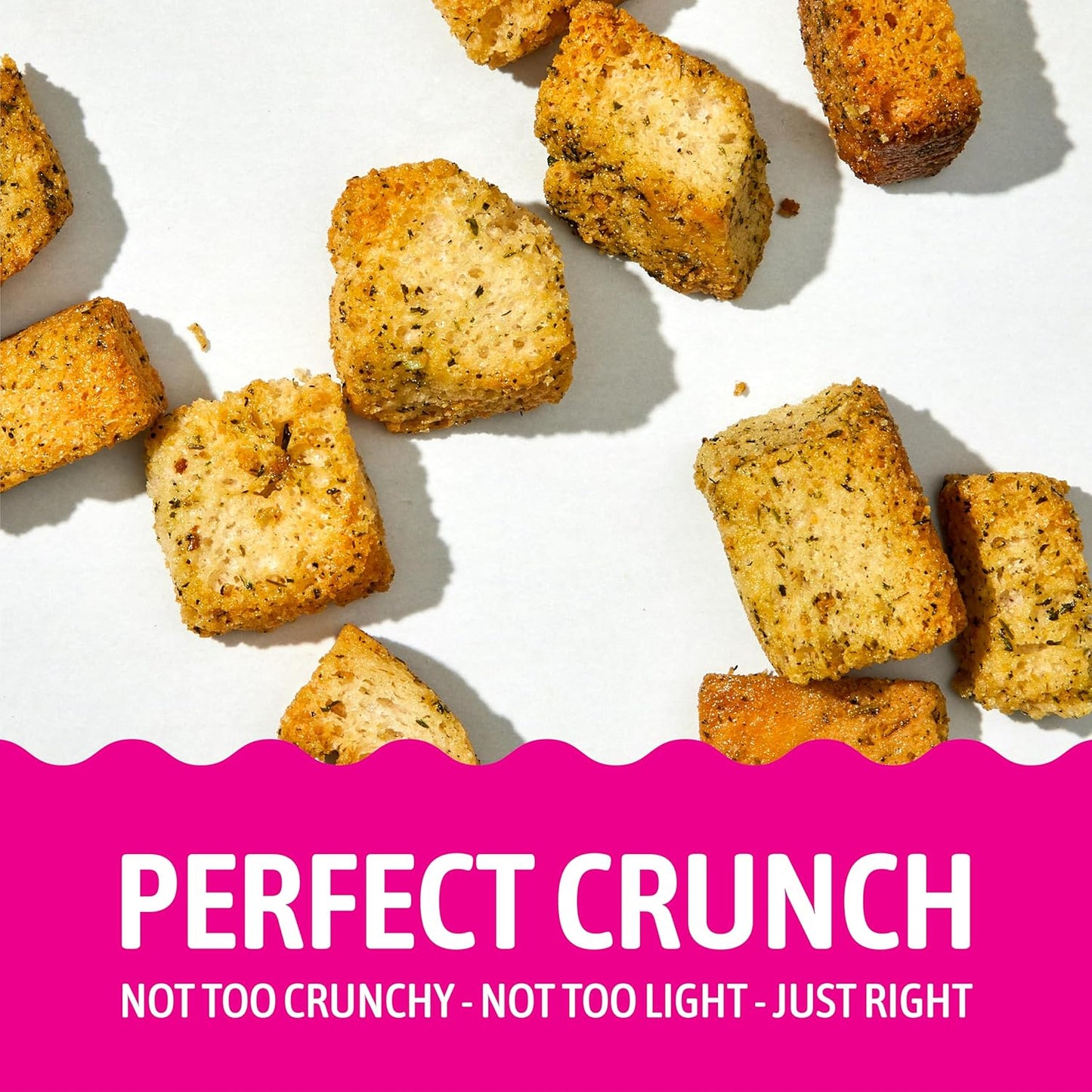 Kooshy Croutons, Mambo Italiano (Sourdough Bread, Garlic, Basil, Parmesan), All Natural, Vegetarian, Non-GMO Croutons for Salad, Soup and More, 5oz Pouch(1 Pack)