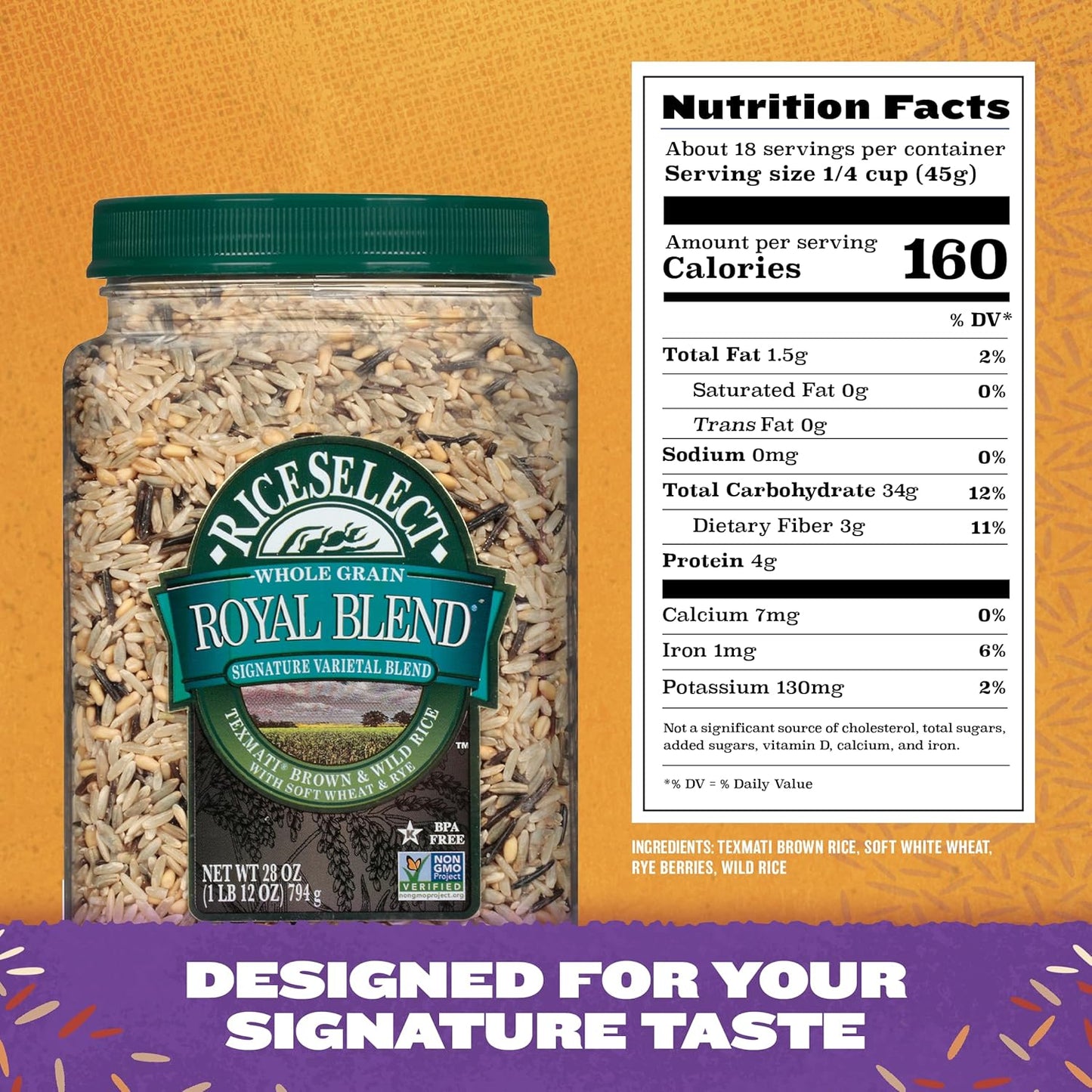 RiceSelect, Texmati Brown & Wild Rice Royal Blend, 28 Ounce (Pack of 1)