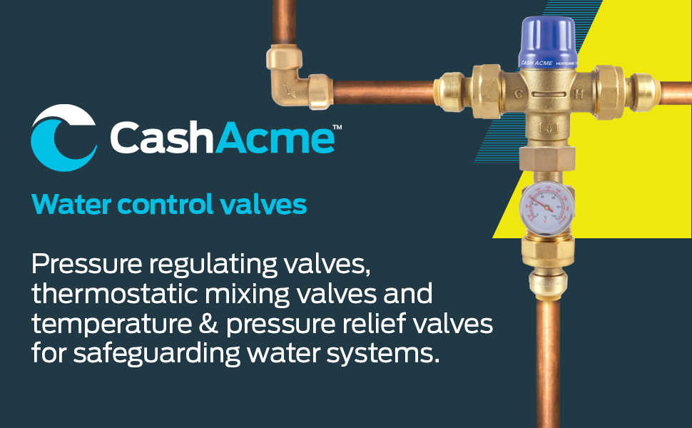 Cash Acme, 3/4 Inch NCLX-5 Temperature and Pressure Relief Valve, Push to Connect Brass Plumbing Fittings, Copper, CPVC Pipe, 150 PSI, 15836-0150