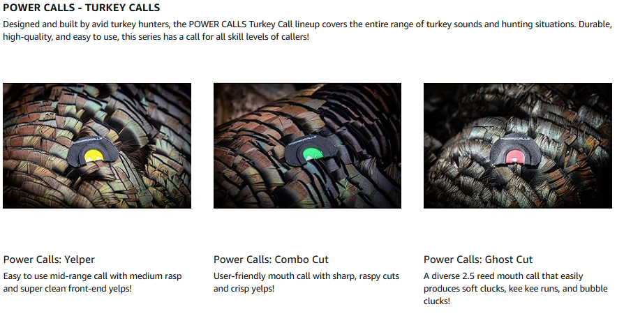 Power Calls, Beau Brooks Signature Series | Must Have Turkey Diaphragm Calls for Hunting | Cutter, Mockingbird, and Batwing Cuts for Ultra Realistic Hen & Tom Sounds | Multiple 3pks Available
