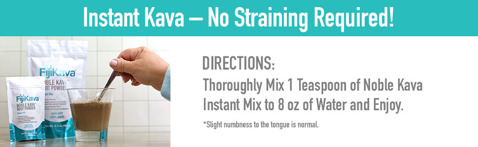 FijiKava, Instant Kava Kava Powder 50g – Premium Kava Root Powder with High Kavalactone Content – Natural Relaxation Aid for Calmness, Stress Relief, and Sleep Support – Easy-to-Mix