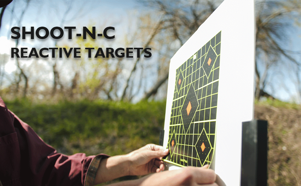 Birchwood Casey, Bull's-Eye Reactive Targets - Highly Visible Instant Feedback Self-Adhesive Shooting Targets