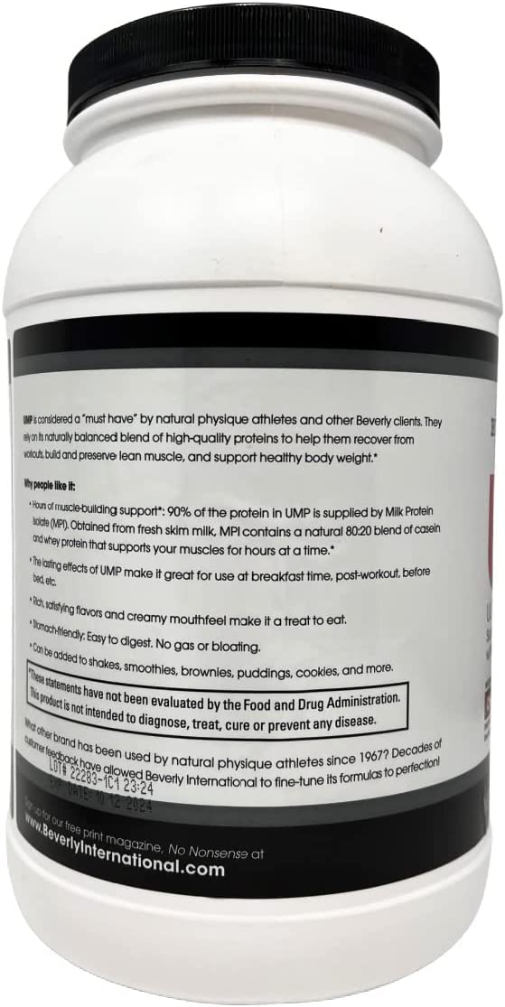 Beverly International, UMP Protein Powder, Graham Cracker. Unique Whey-Casein Ratio Builds Lean Muscle. Easy to Digest. No Bloat. (32.8 oz) 2lb .8 oz