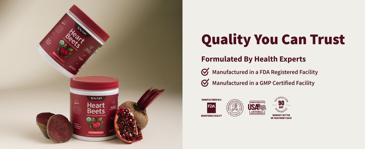 Snap Supplements, Heart Beets, Organic Beet Root Powder, Mixed Berry, 30 SRV