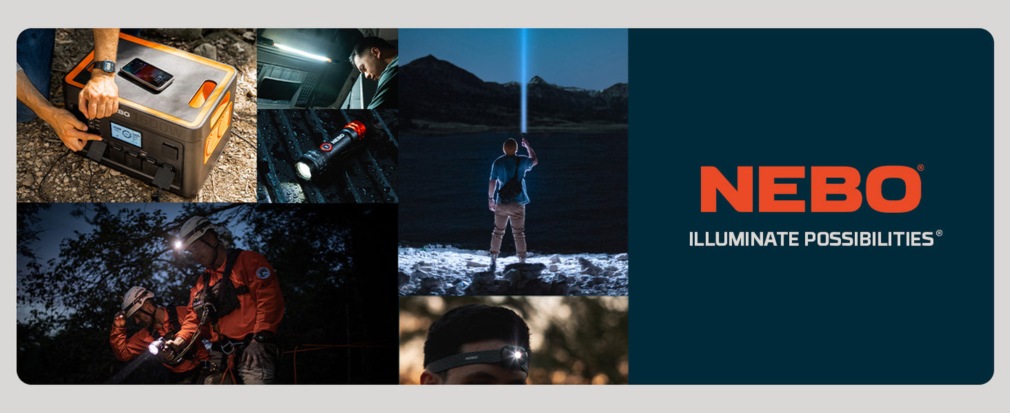 NEBO, IllumaTrace Blood Tracker Flashlight | 180 Lumens, 3 Hour Run Time, Rechargeable Tracking Light for Big Game Hunters, Waterproof, High Grip Handle, White Light Mode, Includes USB Charging Cable