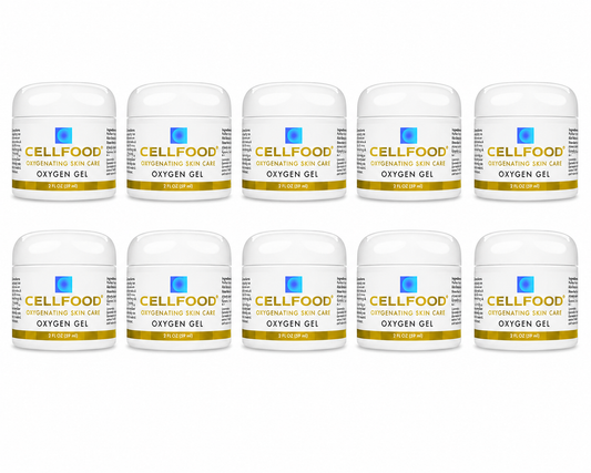 Cellfood Oxygen Gel - 2 fl oz, Pack of 10 - Provides Moisture & Protection, Decreases Appearance of Fine Lines - Aloe Vera, Lavender Blossom Extract, Cellfood & Glycerine - Hypoallergenic, Non-GMO (Copy) (Copy)