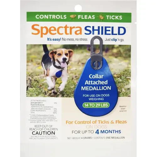 Durvet, Spectra Shield Collar Attached Medallion for Small Dogs, 14 to 29-Pound