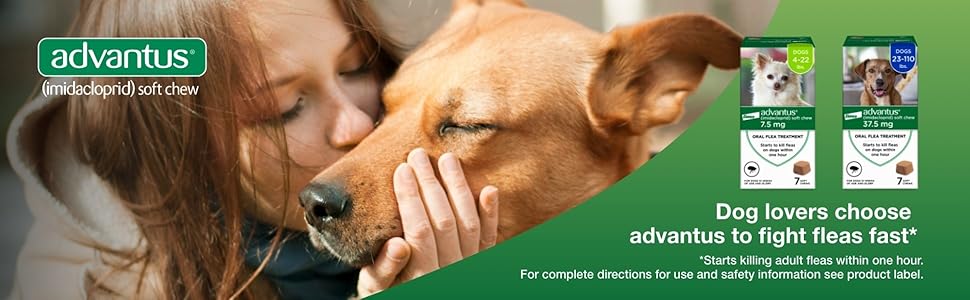 Advantus, Dog Fast Acting Oral Flea Treatment Soft Chews Dogs 23 - 110 lbs. | 30 ct.