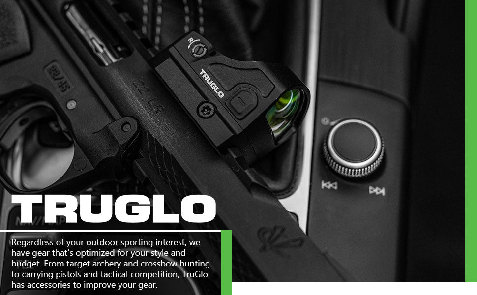 Truglo, Traditional 1x30mm 5-MOA Hunting Durable Lightweight Waterproof Fogproof Shock Resistant Adjustable Aluminum Red-Dot Sight