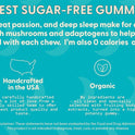 SuperMush, Sleep Gummies for Adults - Mushroom Supplement with Magnesium Citrate, L-Theanine, Chaga, Reishi & Chamomile for Deep Sleep, REM & Detox - Vegan & Sugar-Free - 60 Gummies (30 Servings)