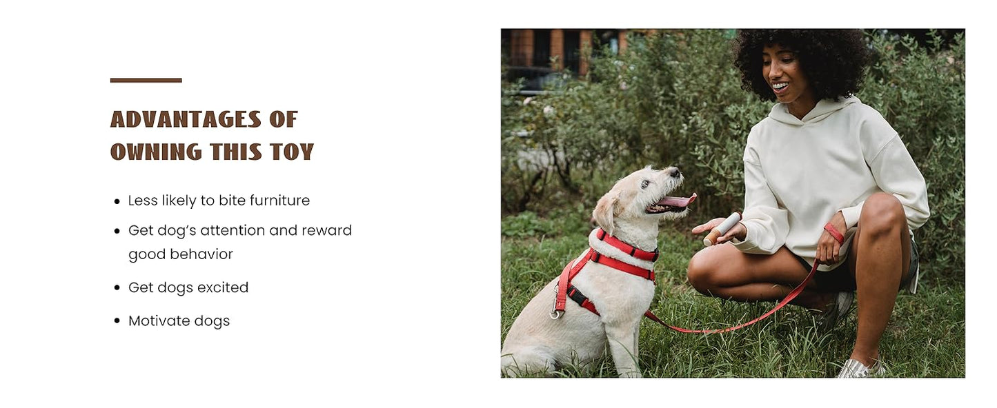 Nocciola, 3 Packs Squeaky Puff Stick Toys with a Box, Funny Interactive Plush Dog Toys, Pitbull Husky Frenchie Pug Stuffed Puppy Toys for Small to Medium Breed, Dog Accessories Boy Gift