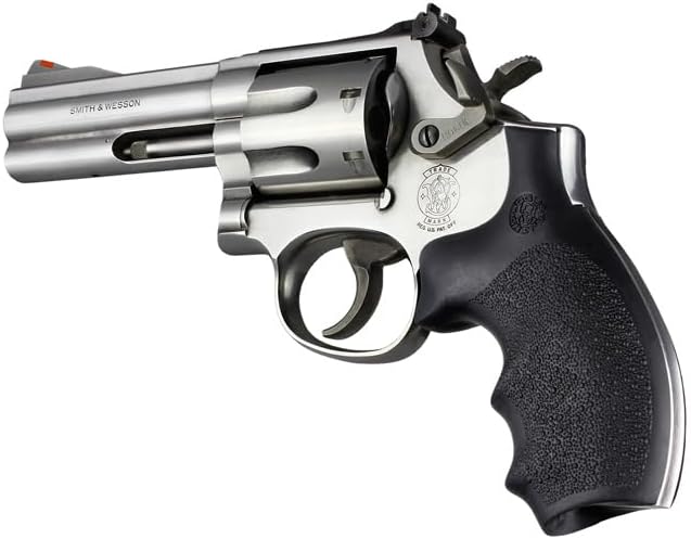 Hogue, Bantam Style Rubber Grip for S&W K or L Frame Revolvers, Round Butt, Black - 62000