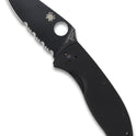 Spyderco, Tenacious Folding Utility Pocket Knife with 3.39" Black Stainless Steel Blade and Durable G-10 Handle - Everyday Carry - CombinationEdge - C122GBBKPS