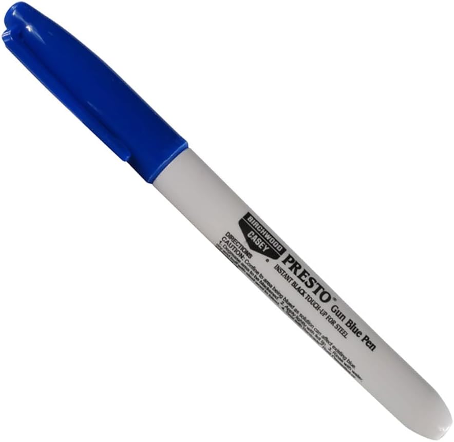 Birchwood Casey, Fast-Drying Fast-Acting Presto Gun Blue Touch-Up Pen for Restoring Scratched and Worn Areas, 1 Count (Pack of 1)