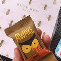 AWAKE Caffeinated Chocolate Bites, Caramel Chocolate Energy Snack, 1 Bite Equals 1/2 Cup of Coffee, 50 Bites