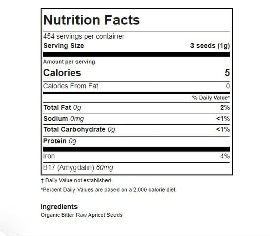 My Power Seeds, Organic Bitter Raw Apricot Seeds - Raw, Bitter, Vegan, Gluten-free, GMO-free 32 oz