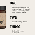 Johnny Slicks, Oil Based Pomade | Organic Hair Styling for Men, Low to Medium Hold | Promotes Healthy Hair Growth & Helps Hydrate Dry Skin, (Rugged, 4 Ounce) Veteran Owned, USA Made.