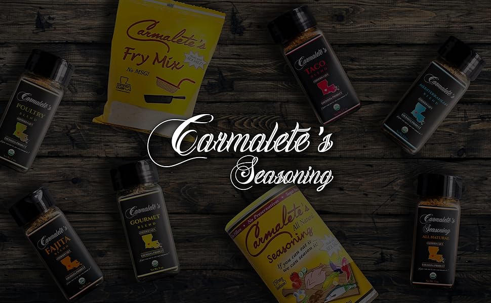 Carmalete's, Organic Taco Seasoning Mix - Mexican Spice Blend, Made for Tacos, Fajitas, Tortilla Wrap, Beef, Chicken, Pork, Fish or Shrimp, Nachos and Dips - 3oz