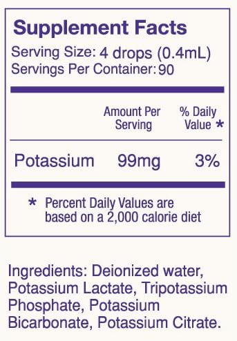 ALKAZONE, Liquid Potassium+ | Liquid Supplements Have Faster Absorption Rate | Concentrated | Easiest Way to take Potassium | Tasteless Flavorless | 1.25 Oz, Clear, Pack of 1