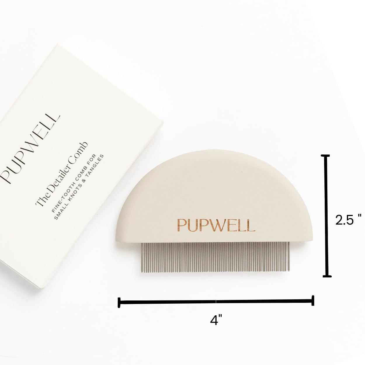 Pupwell, Detailer Comb for Removing Tear Stains, Crust, and Eye Mucus and Small Tangles