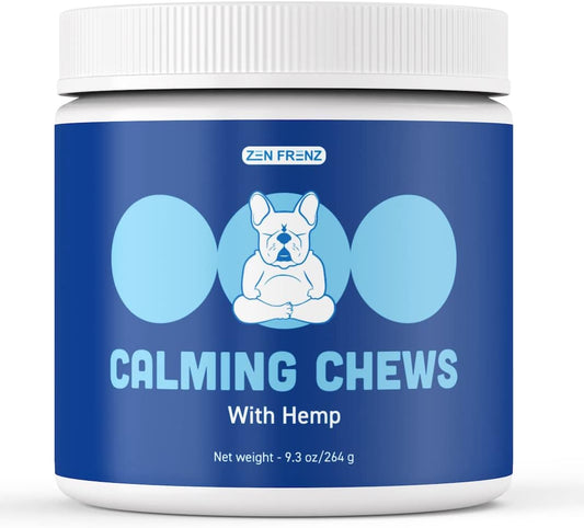 Zen Bites, Calming Chews for Pets - 120 Count - Organic Hemp Treats for Dogs & Cats - Stress Relief - Promotes Relaxation - Thunderstorms - Fireworks - Travel Friendly