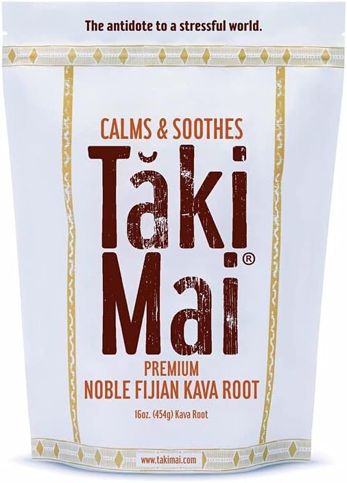 Taki Mai, Noble Kava Kava Root Powder 16oz – Authentic Traditional Grind, Natural Evening Relaxation, Restful Nights and Calm Rituals, 100% Pure Noble Kava
