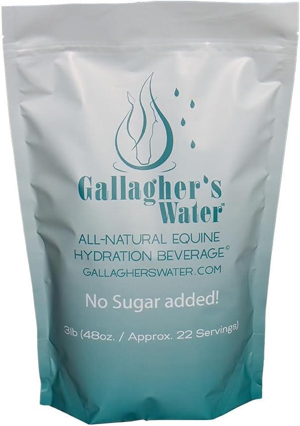 GALLAGHER'S WATER, All-Natural Equine Hydration Beverage, Natural Flavor Enhancement Powder Mix with Electrolytes and Trace Minerals Designed to Encourage Horses to Drink Water, No Sugar Added!